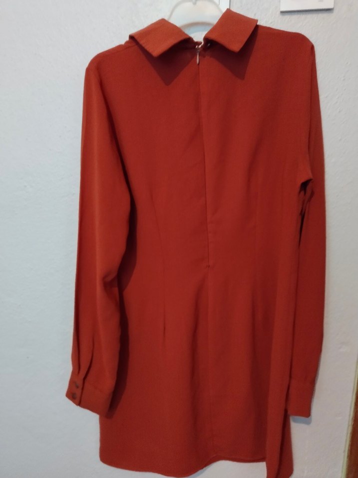 Kırmızı Uzun Kollu Kadın Tunik - Görsel 2