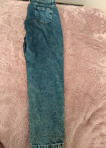 Kadın Mavi Bol Kesim Kot Pantolon - Görsel 2