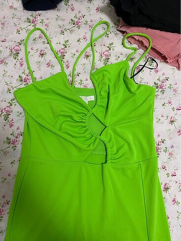 H&M Hm fıstık yeşil elbise