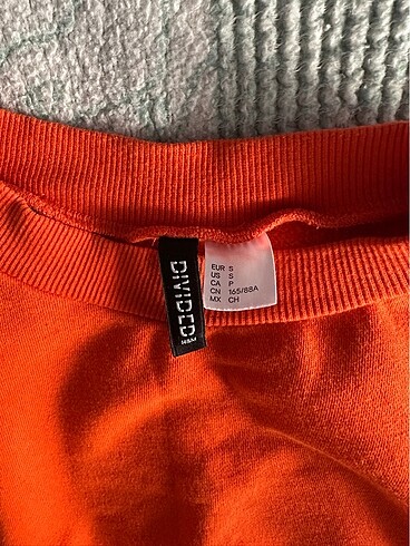 H&M Turuncu hafif crop sweat