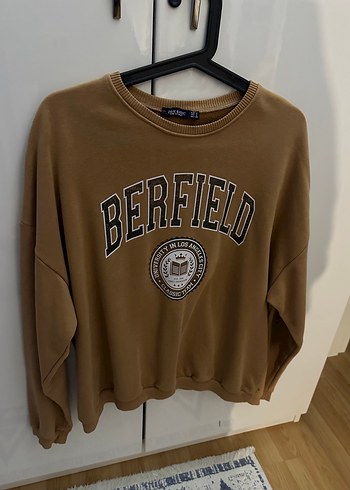 Kahverengi Baskılı Sweatshirt