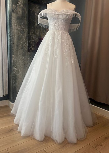 Helen Model Straplez Beyaz A Kesim Gelinlik