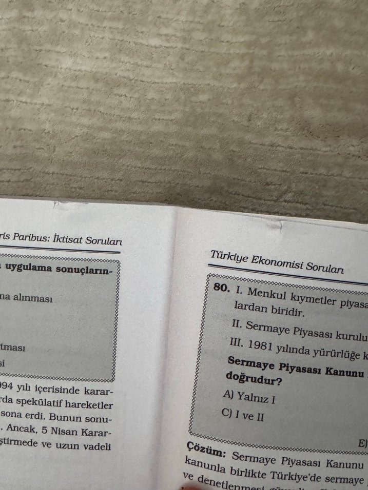 Ceteris Paribus İktisat Soru Bankası - Yüksel Bayraktar - Görsel 3