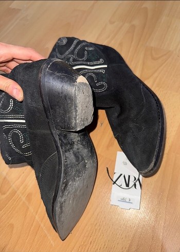 37 Beden siyah Renk Zara kovboy çizme 3,4 kez giyildi çok şık