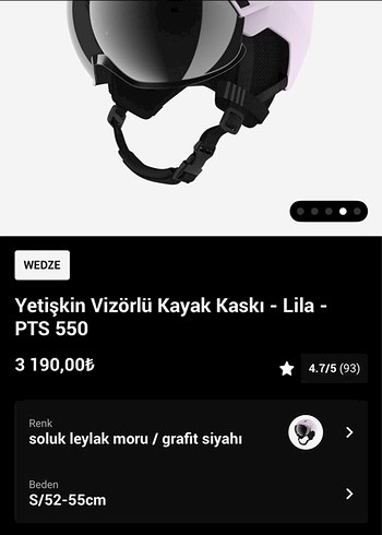 Ayrı fiyattıBeyaz Minimalist kadın Kayak Gözlüğü hepsi ayrı fiyt - Görsel 7