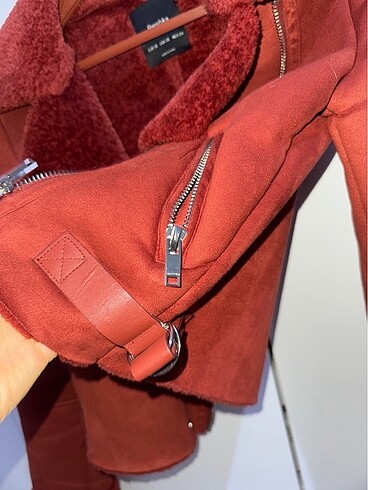 xs Beden Bershka sıfır dışı süet içi kürklü mont aşırı güzel xs beden s g