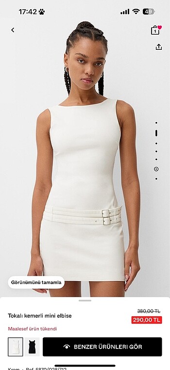 BERSHKA ETİKETLİ KUMAŞI TOK İÇ BELLİ ETMEYEN BELİ KEMERLİ AYARLA