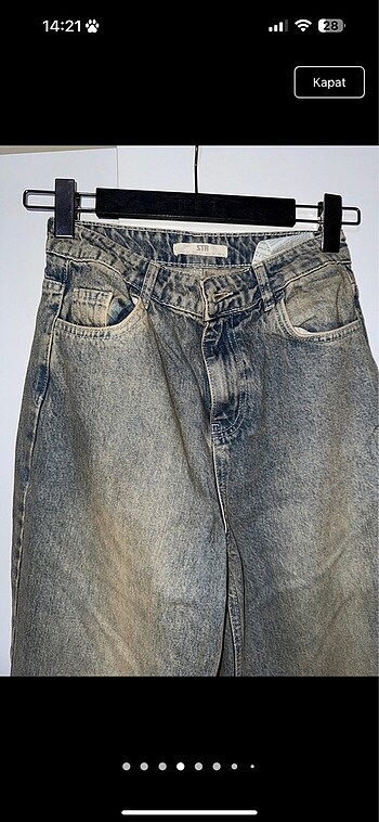 Stradivarius sıfır jean pantolon çok şık boyfriend tarzı taşlı i