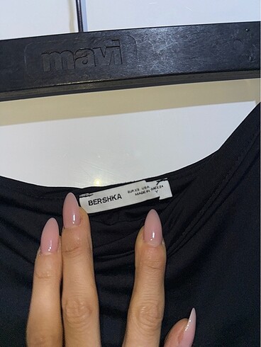 xs Beden siyah Renk Bershka strapşez elbise sıfır iki renk siyah / kahve xs beden y