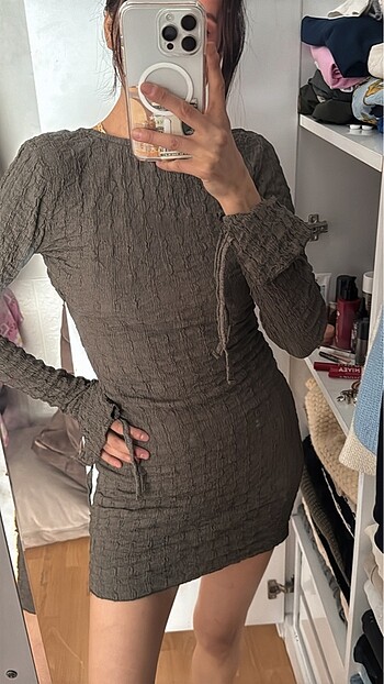 Zara Zara yeni sezon sıfır mini uzun kollu elbise üç rengi mevcut XS