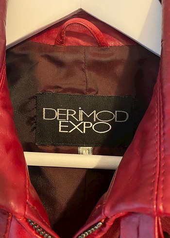 Derimod bordo deri ceket - Görsel 4