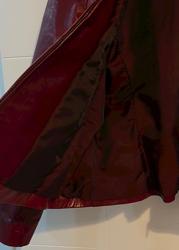 Derimod bordo deri ceket - Görsel 3