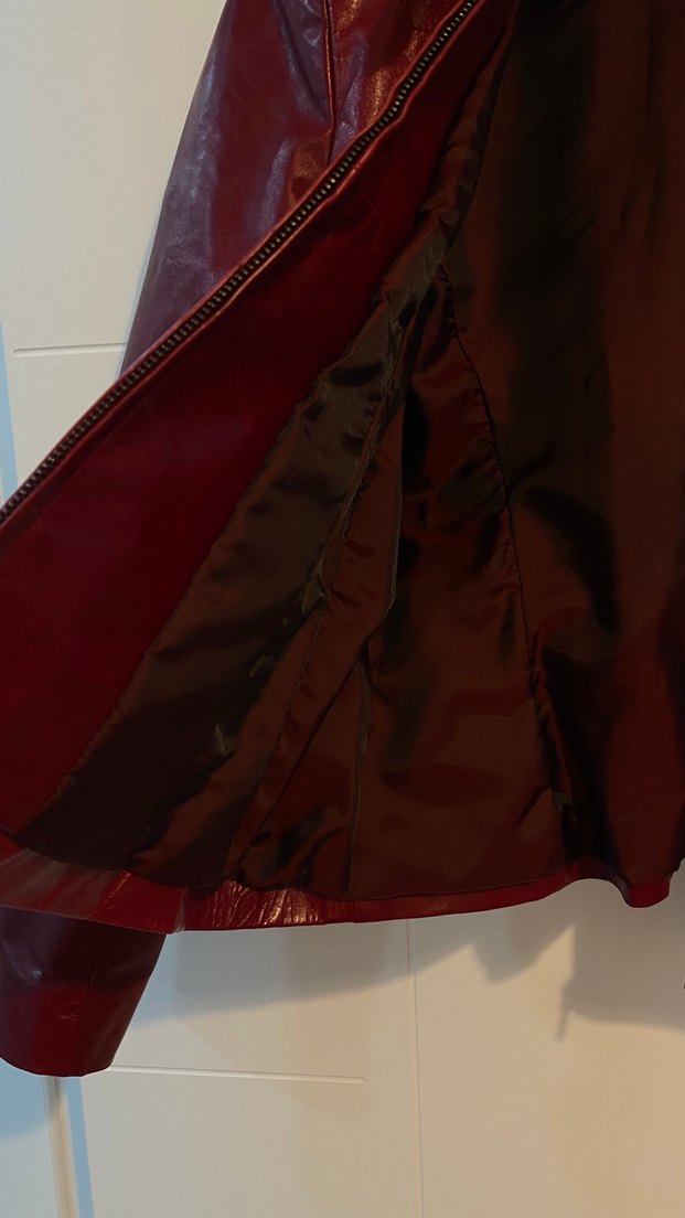 Derimod bordo deri ceket - Görsel 3