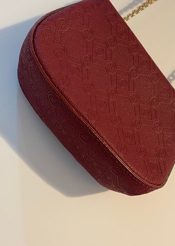 Vakko bordo zincir askılı çanta - Görsel 4