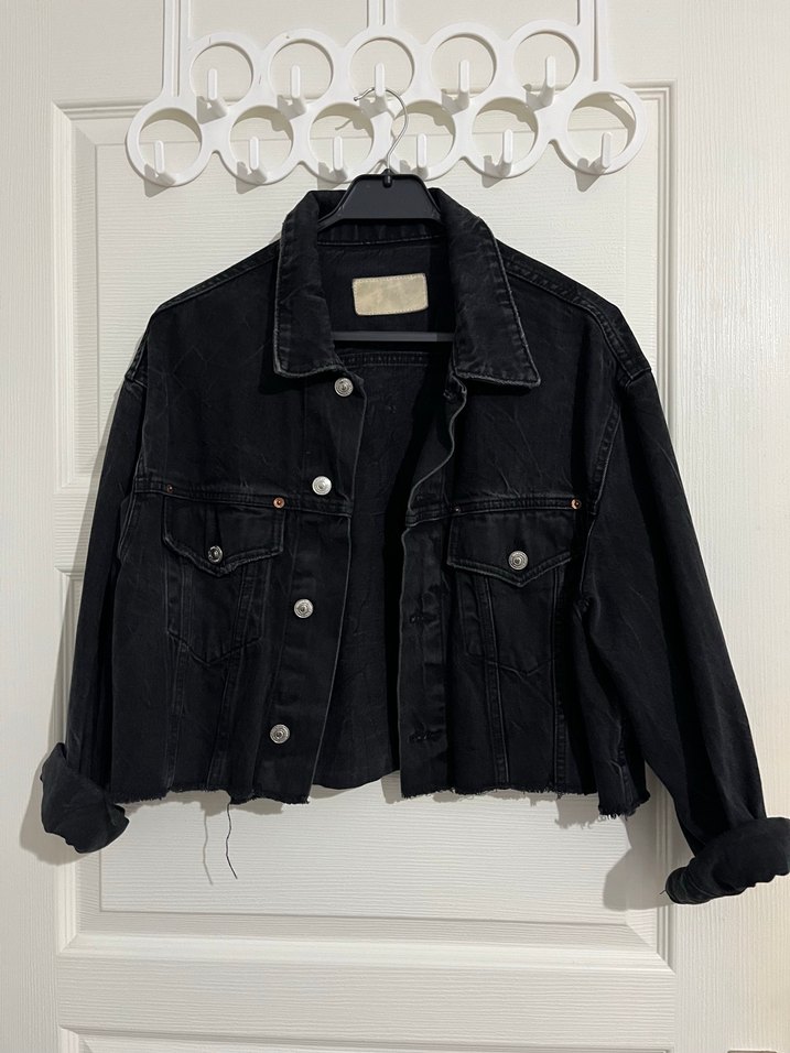 Zara siyah kot ceket - Görsel 3