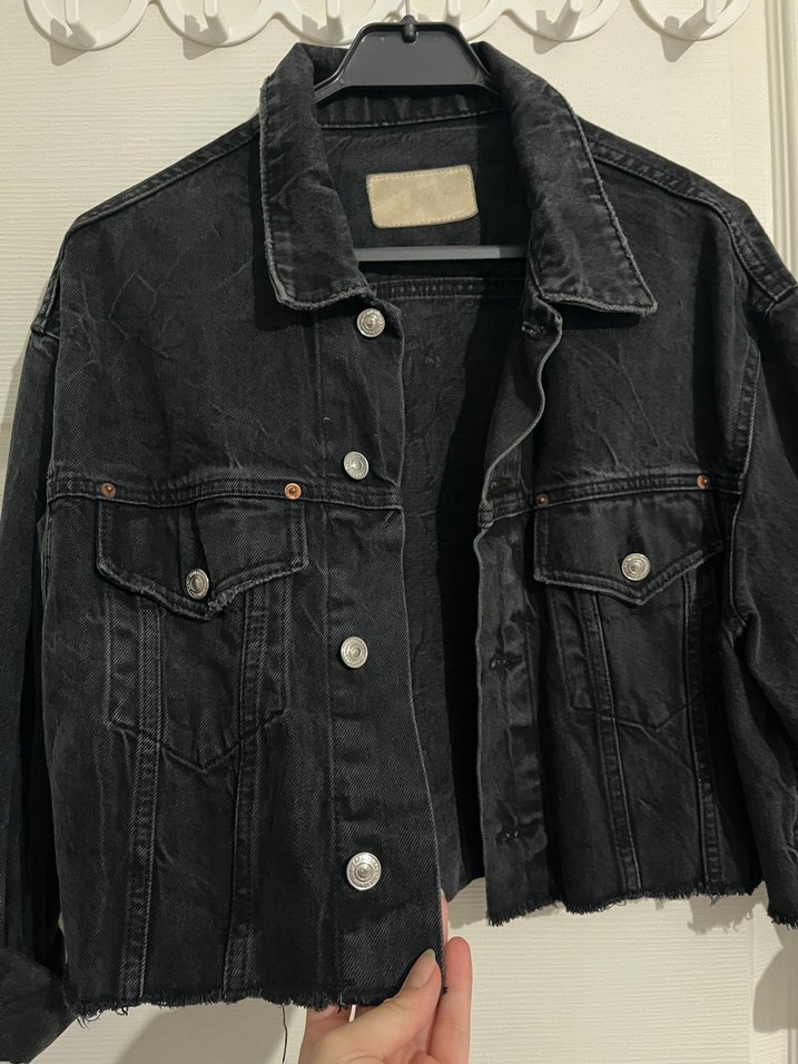 Zara siyah kot ceket - Görsel 2