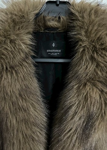 Stradivarius tüylü kurk uzun kaban - Görsel 4