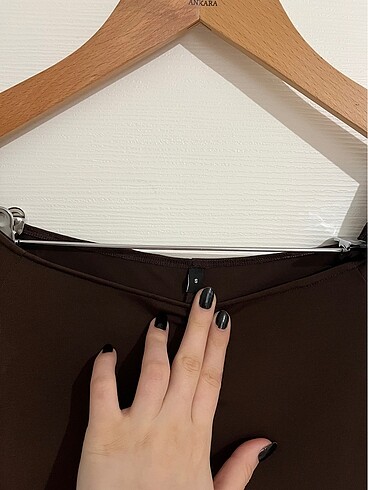 Kahverengi elbise - Görsel 5