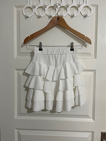 Beyaz pileli etek - Görsel 2