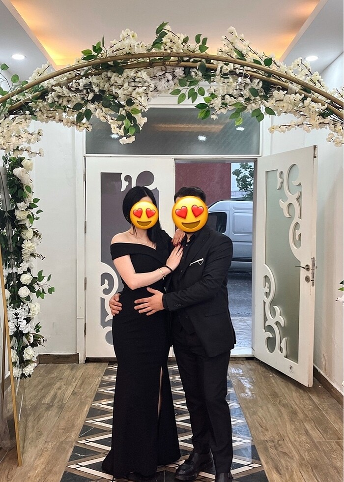 Siyah balık abiye - Görsel 4