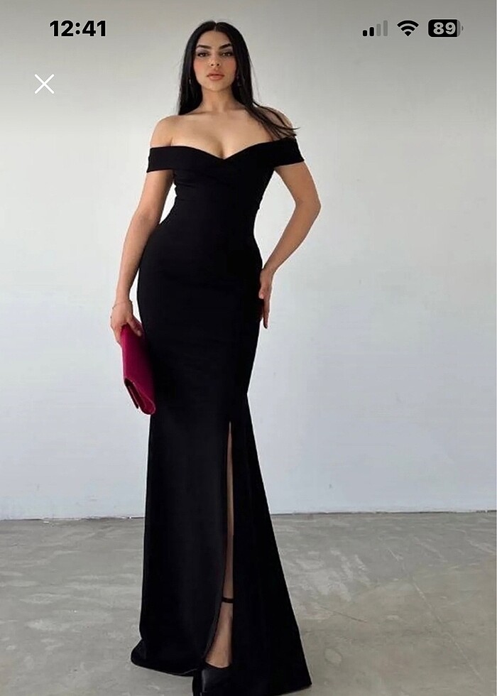 Siyah balık abiye - Görsel 2