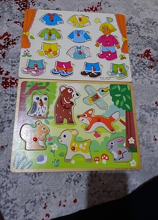 2 li ahşap puzzule
