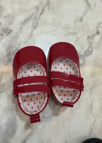 Kız Çocuk Kırmızı Parlak Babet Ayakkabı - Görsel 2