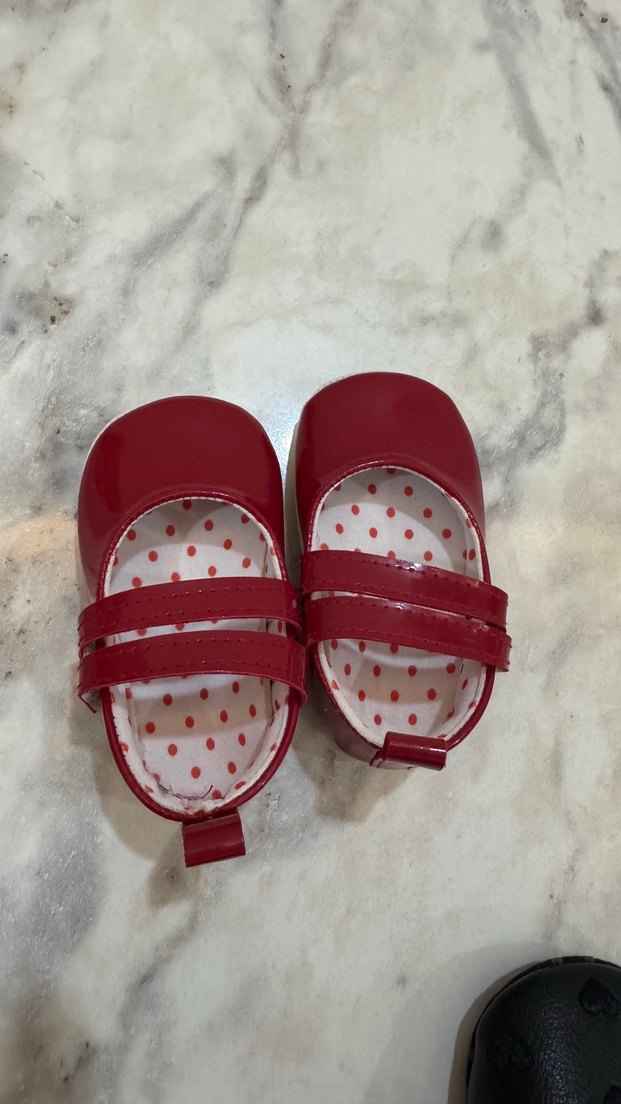 Kız Çocuk Kırmızı Parlak Babet Ayakkabı - Görsel 2