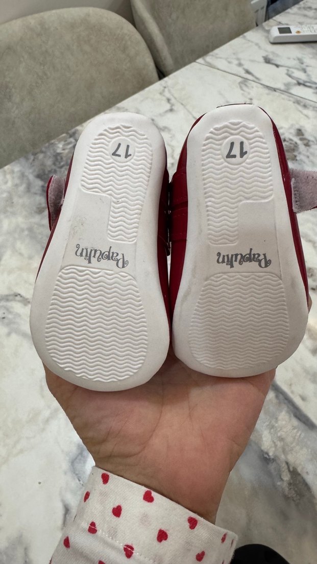 Kız Çocuk Kırmızı Parlak Babet Ayakkabı - Görsel 4