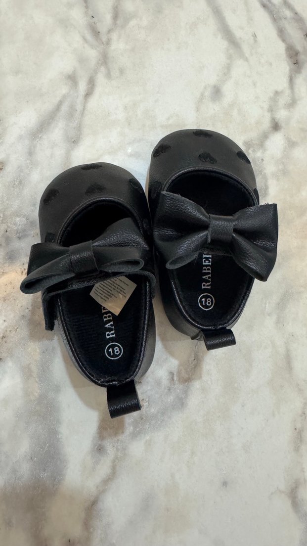 Kız Çocuk Siyah Fiyonklu Babet - Görsel 2