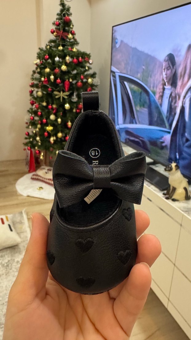 Kız Çocuk Siyah Fiyonklu Babet - Görsel 3