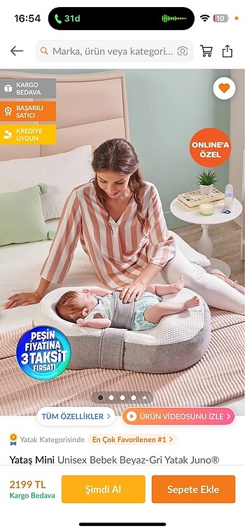 0 - 13 kg Beden Juno yatak