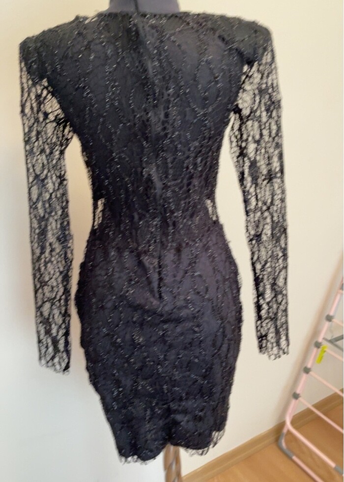 İçi abiye büstiyer dantel gece elbisesi.. - Görsel 2