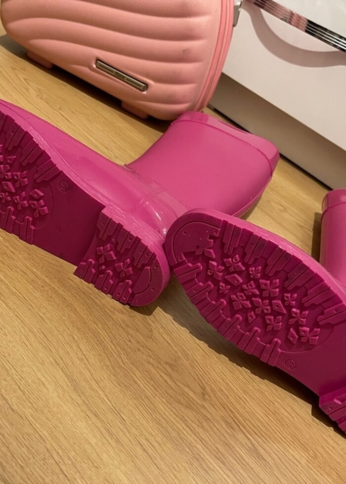 lastik çizme Fuşya????????39 numara.. - Görsel 5
