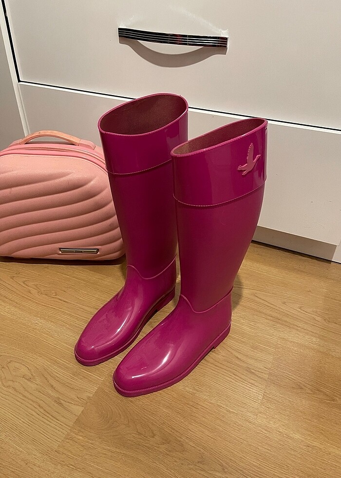 lastik çizme Fuşya????????39 numara.. - Görsel 3