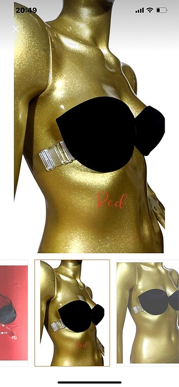 Sırtı şeffaf askılı kol askılarıda şeffaf dahil mevcut yeni etik - Görsel 5