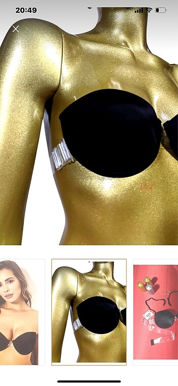 Sırtı şeffaf askılı kol askılarıda şeffaf dahil mevcut yeni etik - Görsel 7