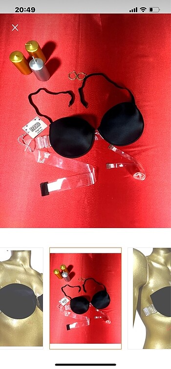 Sırtı şeffaf askılı kol askılarıda şeffaf dahil mevcut yeni etik - Görsel 6