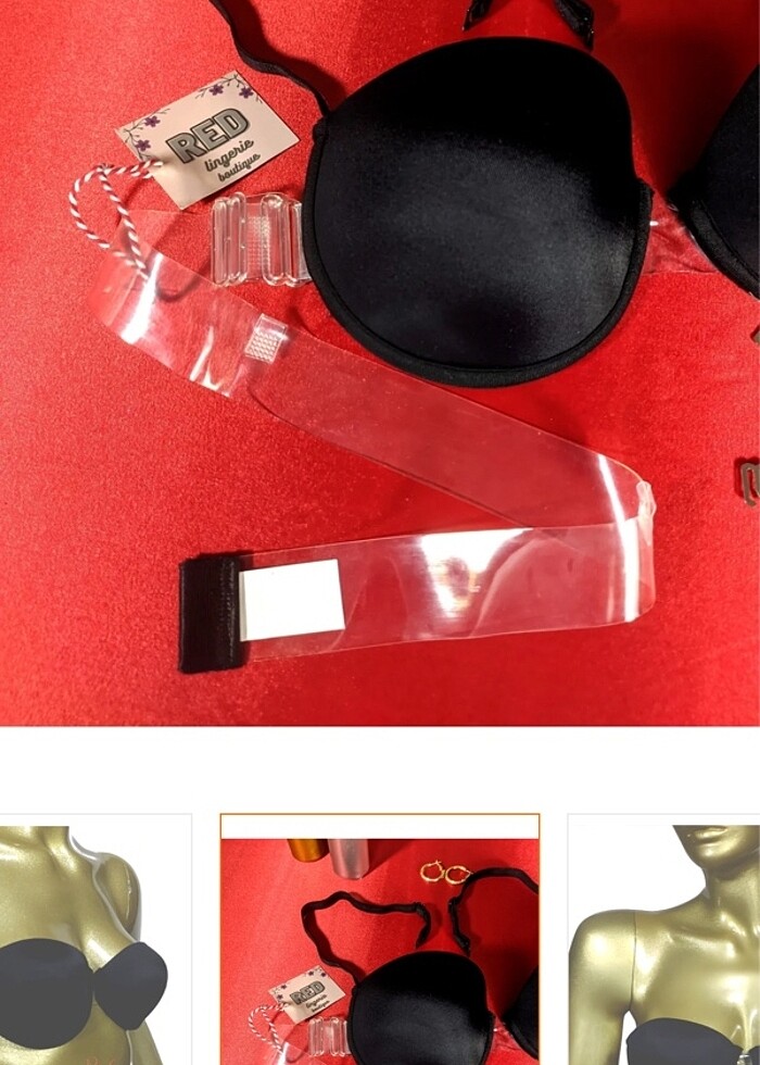 Sırtı şeffaf askılı kol askılarıda şeffaf dahil mevcut yeni etik - Görsel 2