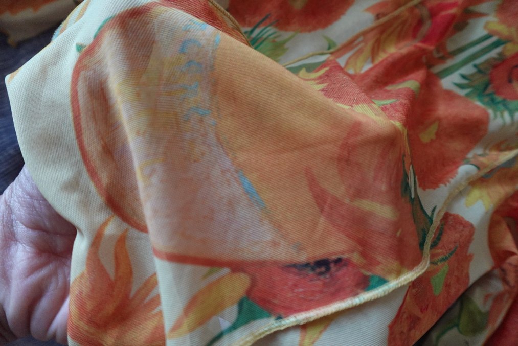 Çiçek Desenli Bohem Uzun Kollu Tül Bluz - Görsel 3