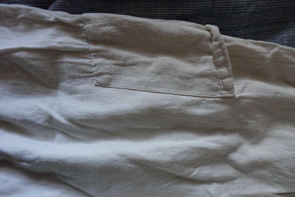 Krem- Bej Bol Kesim Midi Bohem Keten Pantolon - Görsel 4