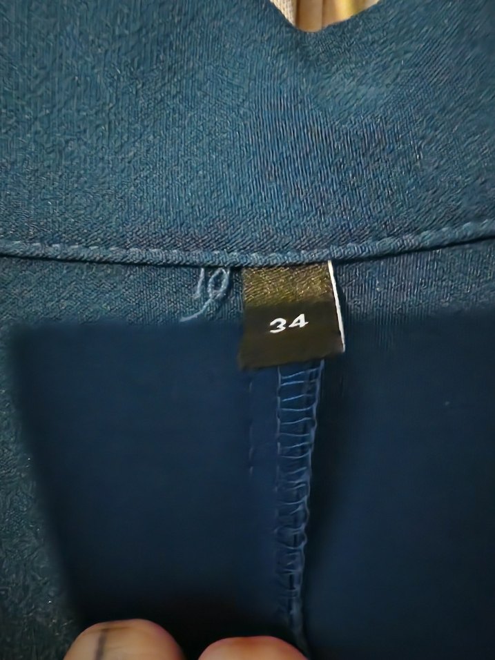 Düğmeli Lacivert Uzun Ceket Elbise - Görsel 4