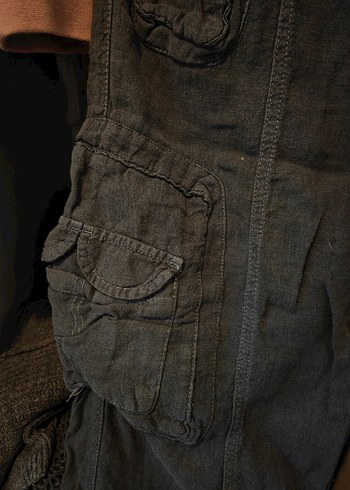 Gri-Antrasit Yan cepli Kargo Pantolon - Görsel 6