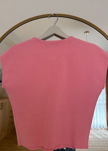 Düğmeli Pembe Kolsuz Salaş Yelek - Görsel 2