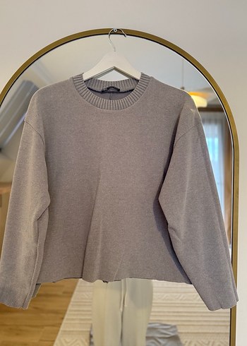 Zara Gri Uzun Kollu Triko Takım - Görsel 4