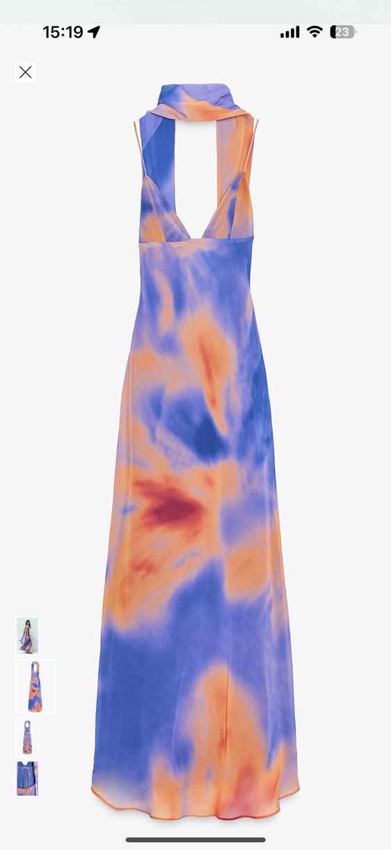 Zara Baskılı Uzun Elbise - Görsel 2