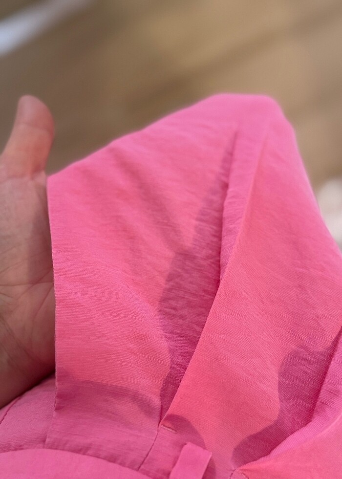 Stradivarius İnce Pembe Pantolon - Görsel 5