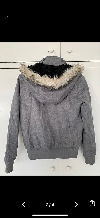 Koton jeans kapüşonlu kalın mont - Görsel 2