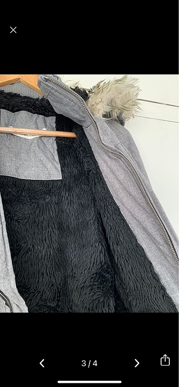 Koton jeans kapüşonlu kalın mont - Görsel 3