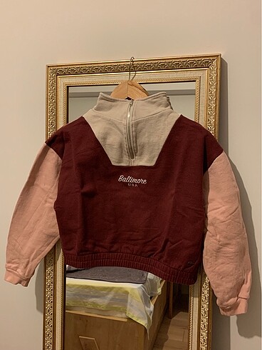 xs Beden Pull and bear fermuarlı sweatshirt